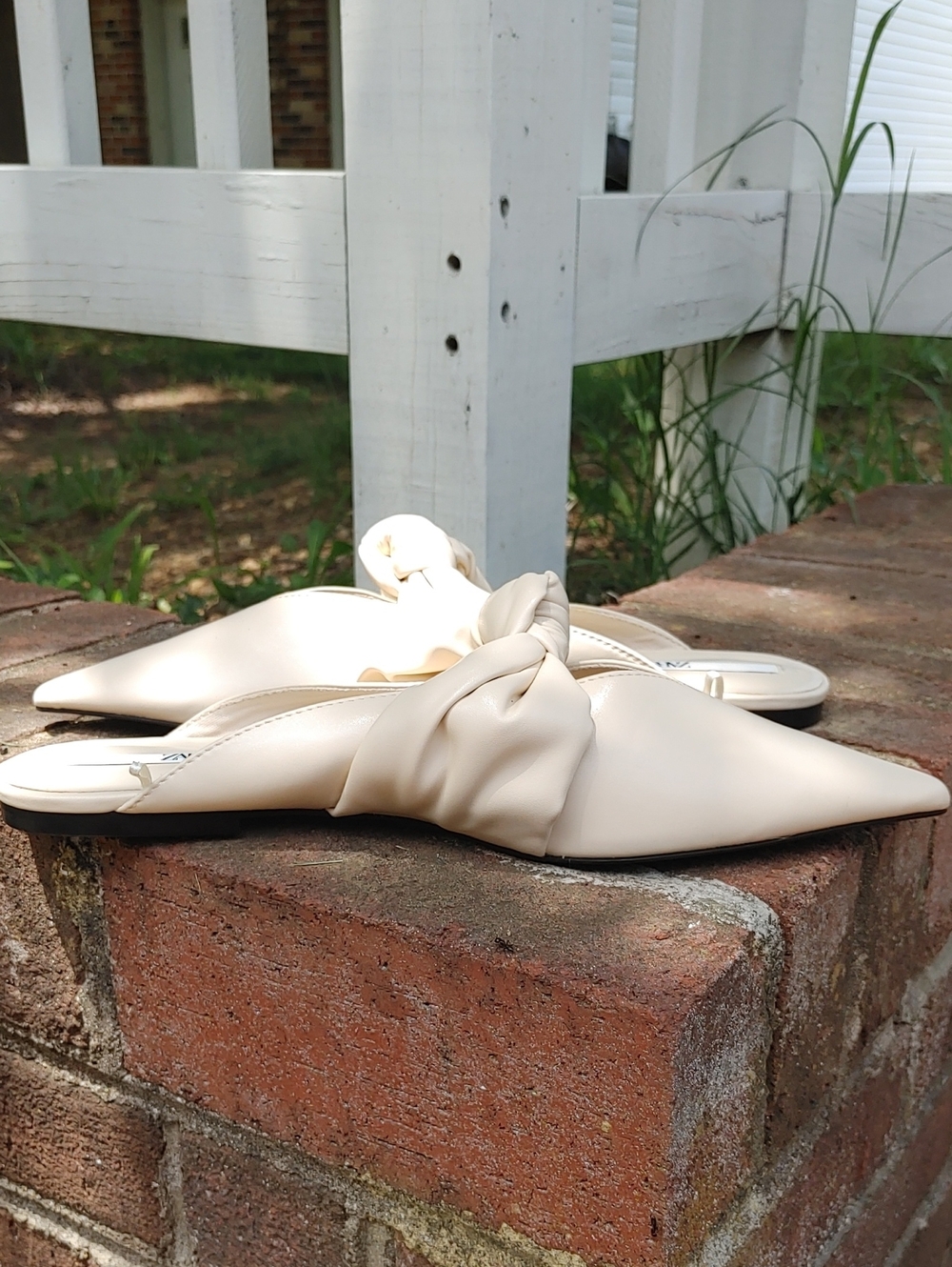 Zara Pointed Toe Bow Mule Flat Size 10 (949) - Picture 3 of 8